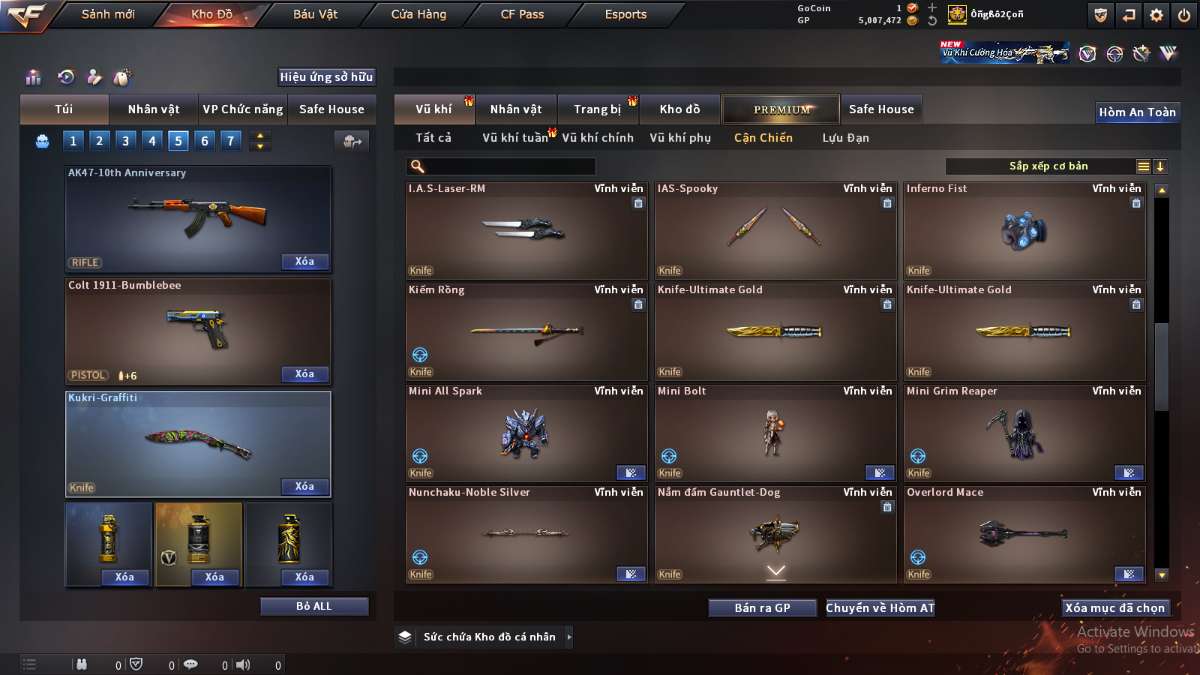 shop acc cf uy tin gia re